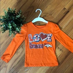 NFL Bronco Girl Long Sleeve TShirt 3T